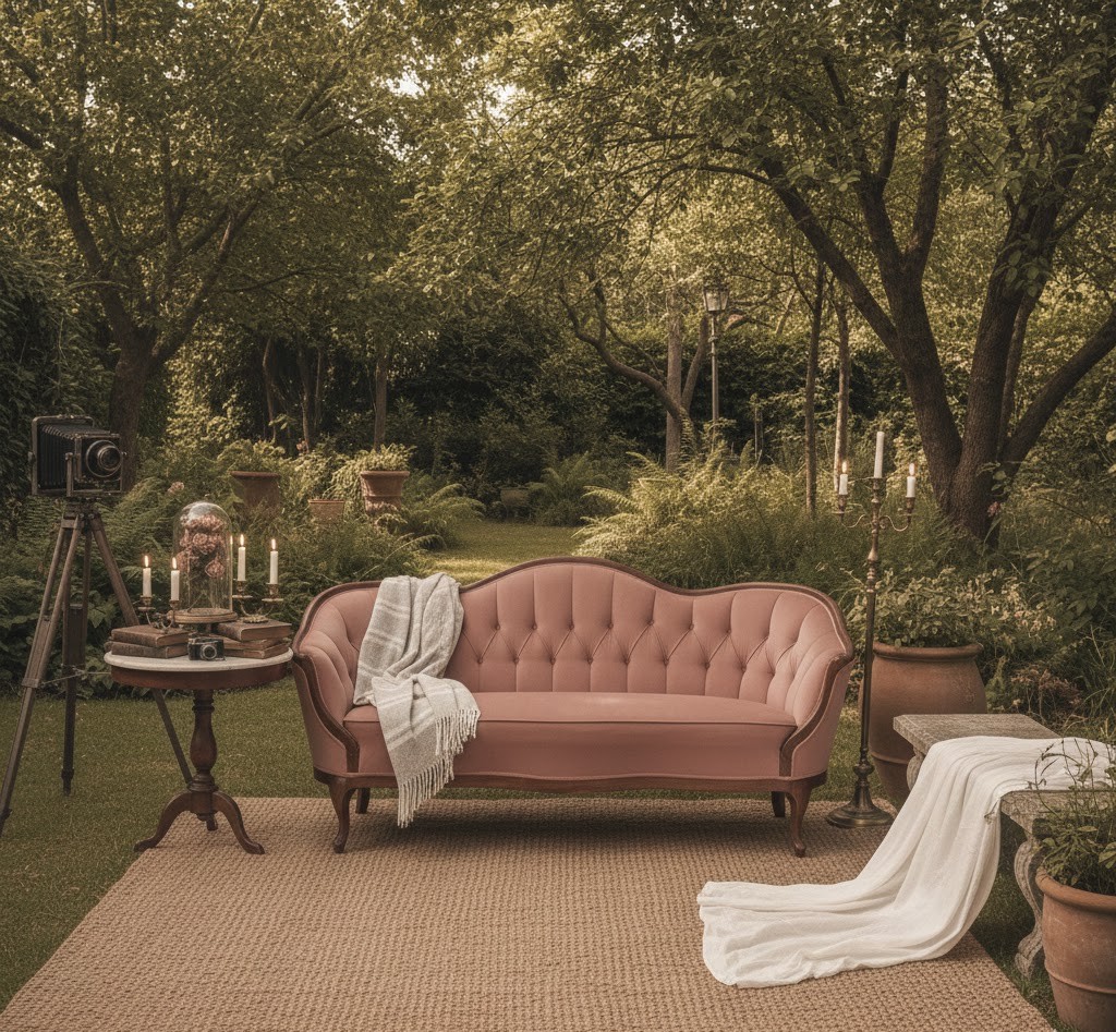 Outdoor photo session arrangement